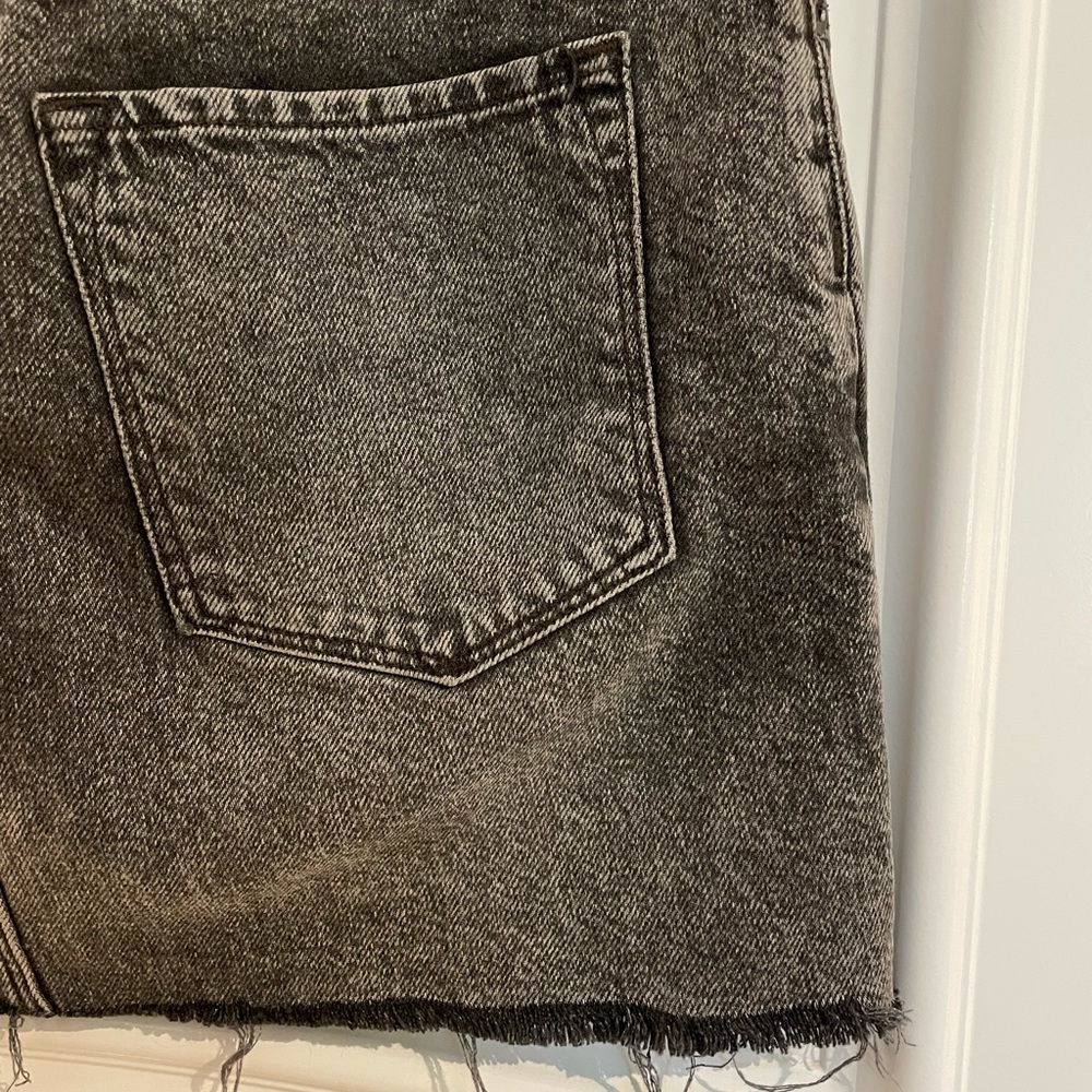 Allsaints Gray/Black Betty Denim Mini Skirt (Size 8) - Picture 7 of 11